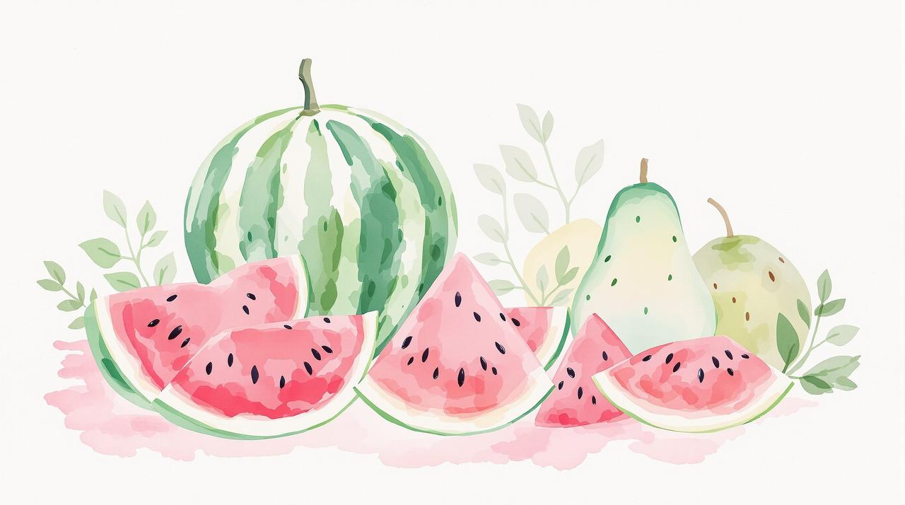 水彩风格果味插画